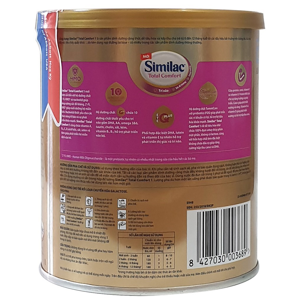 [CHÍNH HÃNG] Sữa Similac Total Comfort 1 + 360g | BABIVINA