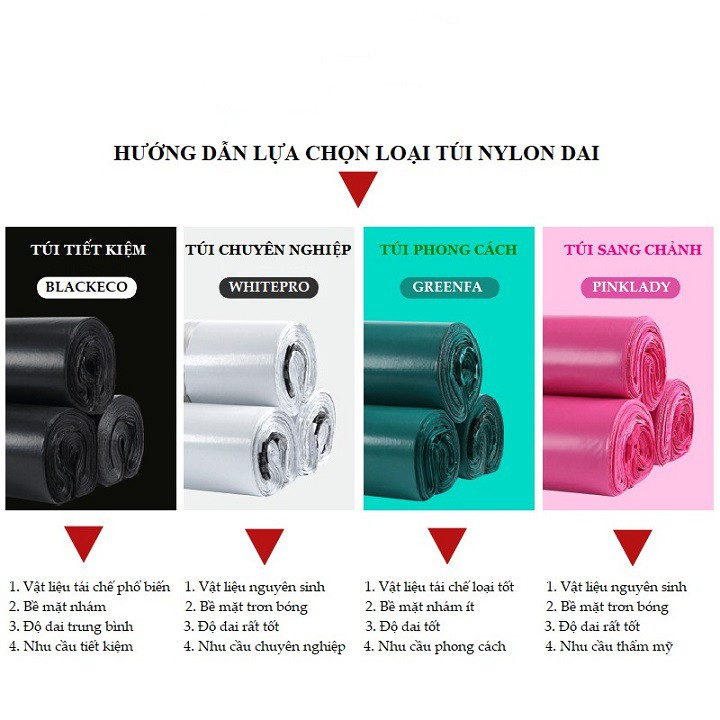 Bịch 100 Túi niêm phong đóng gói hàng nhiều màu kích thước 28*42 [giảm giá 10% từ 5 bịch]