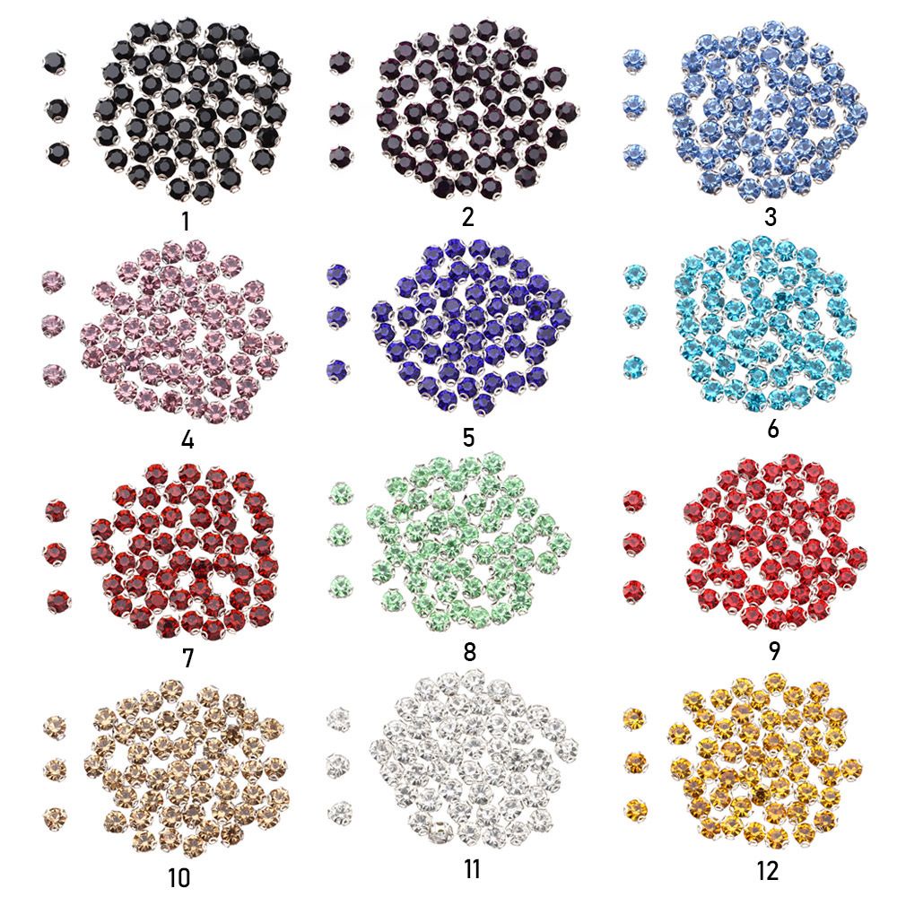 Set 50 Cúc Áo Kim Cương Mini Dễ Thương 4mm 1/6 Dùng Để May Quần Áo Búp Bê