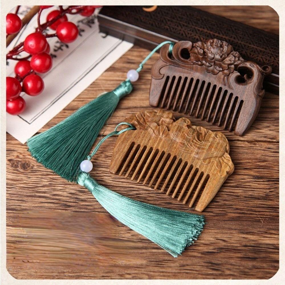 Lược Chải Tóc Bằng Gỗ Đào Tự Nhiên Dành Cho Chim Cảnh