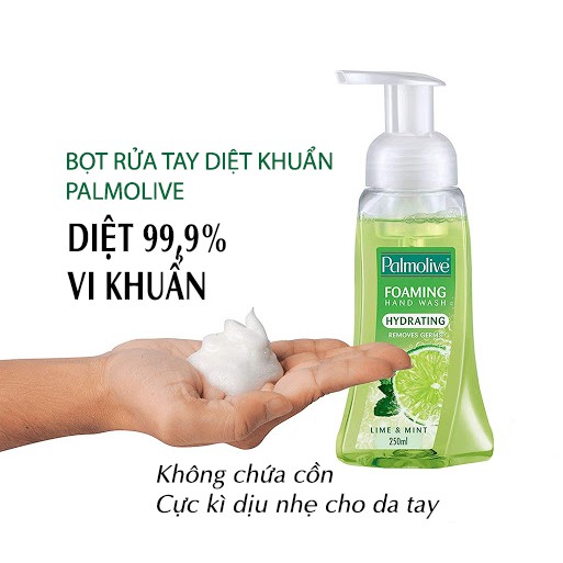 Bọt rửa tay diệt khuẩn Palmolive 250ml - Hàng Úc chính hãng