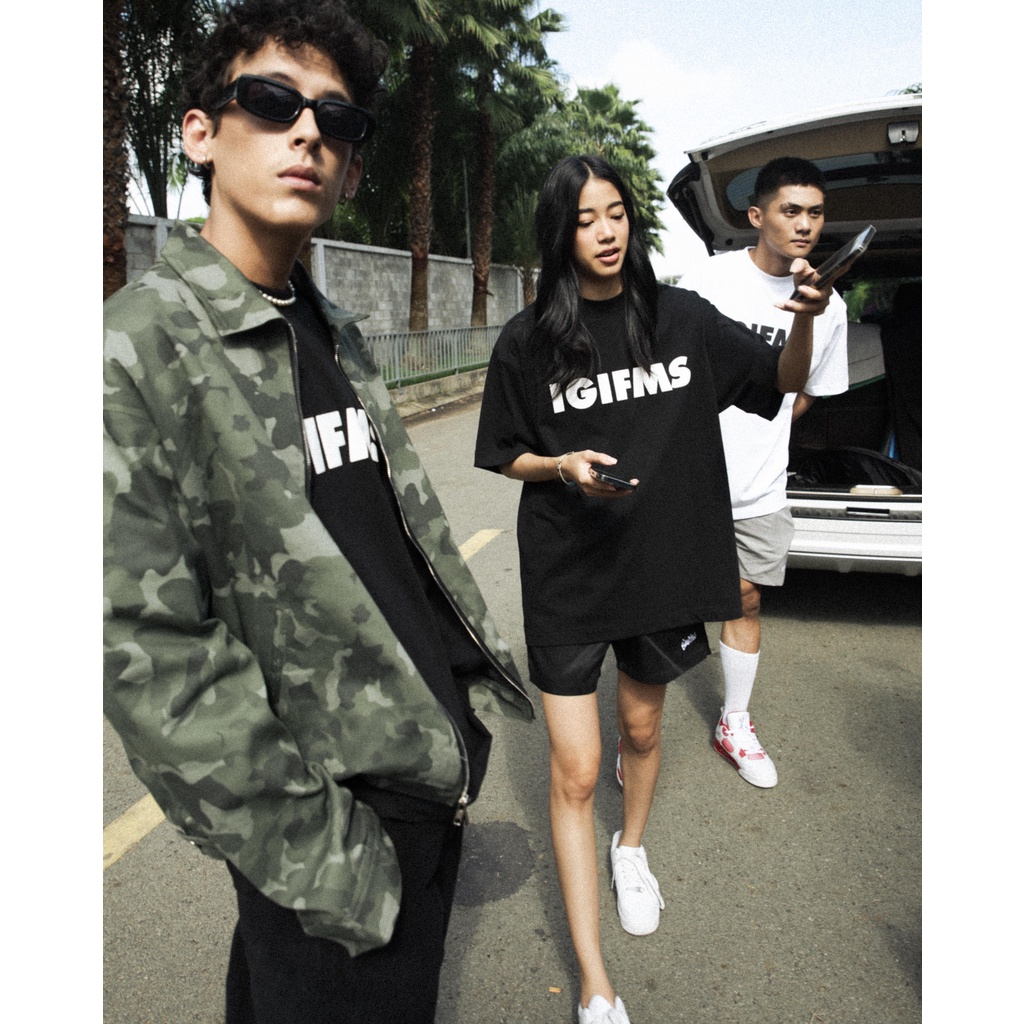 Stressmama Áo thun IGIFMS T-Shirt màu đen chất liệu Cotton vải dày 250 GSM thoáng mát in lụa thủ công Local Brand