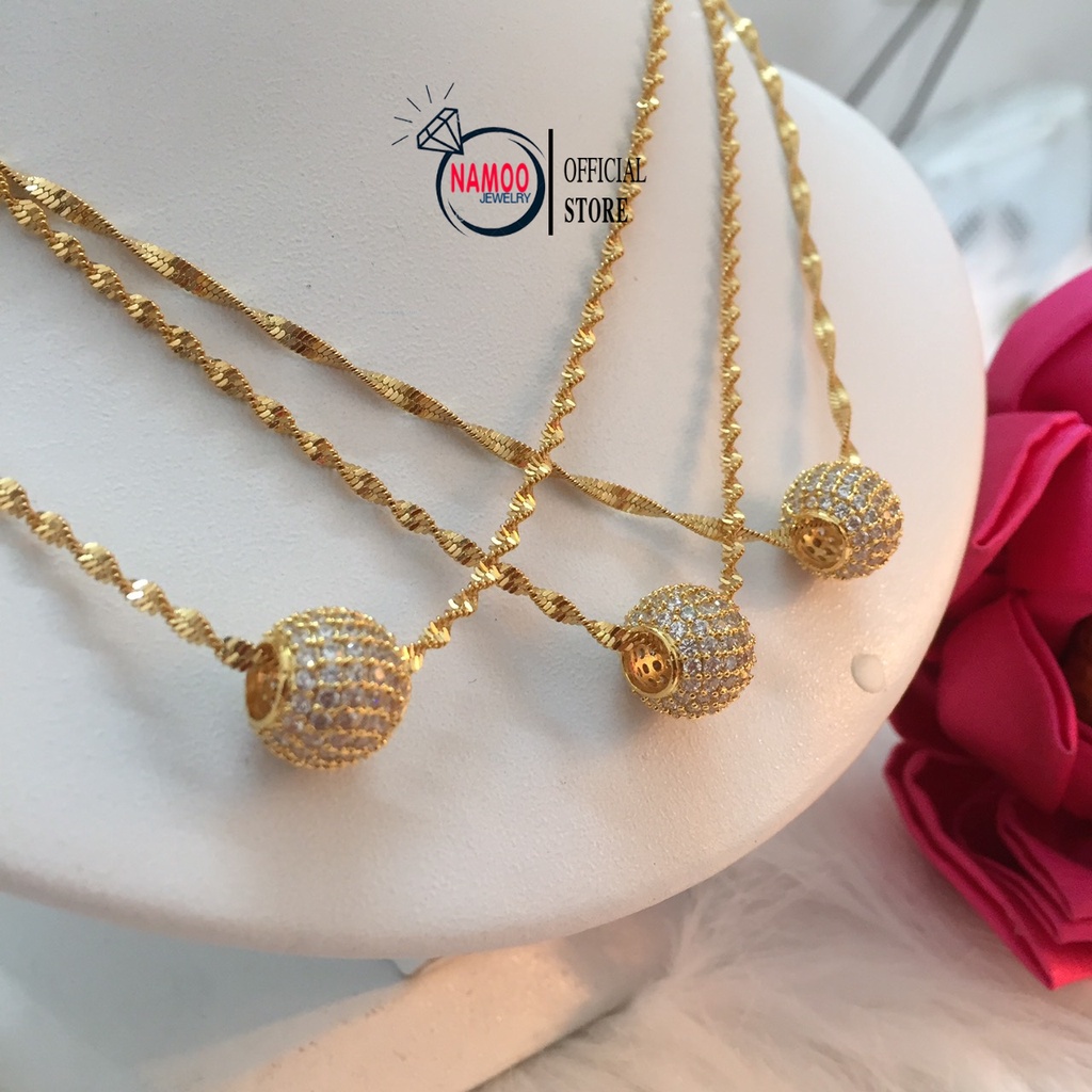 Dây Chuyền Nữ Quả Cầu V131 Mạ Vàng NaMoo Jewelry