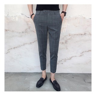 Quần tây nam kẻ sọc vải cotton thô mềm và mịn, mặc co giãn nhẹ, dáng côn trẻ trung năng động, Quần tây âu Minh Cường