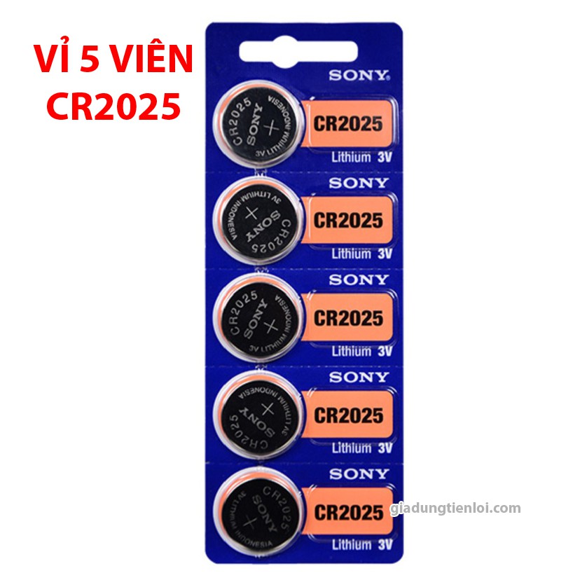 Vỉ 5 viên pin Lithium 3V CR2016 CR2025 CR2032 - pin cúc áo