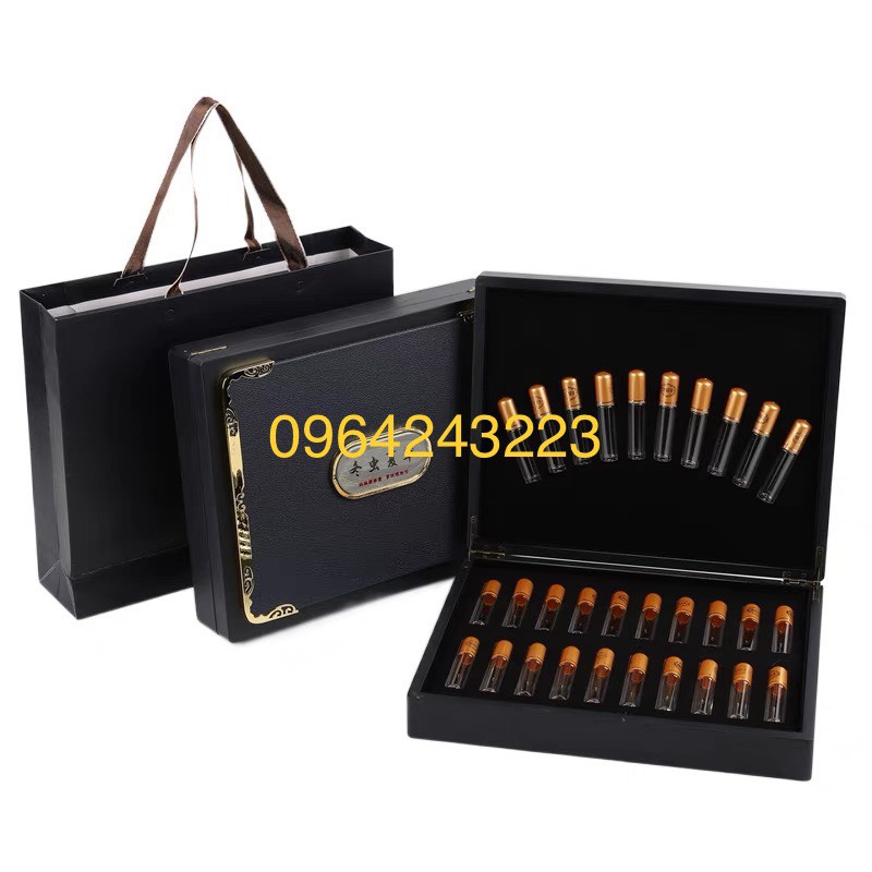 Vỏ hộp đựng đông trùng hạ thảo tây tạng nguyên con hộp 12 lọ nhỏ