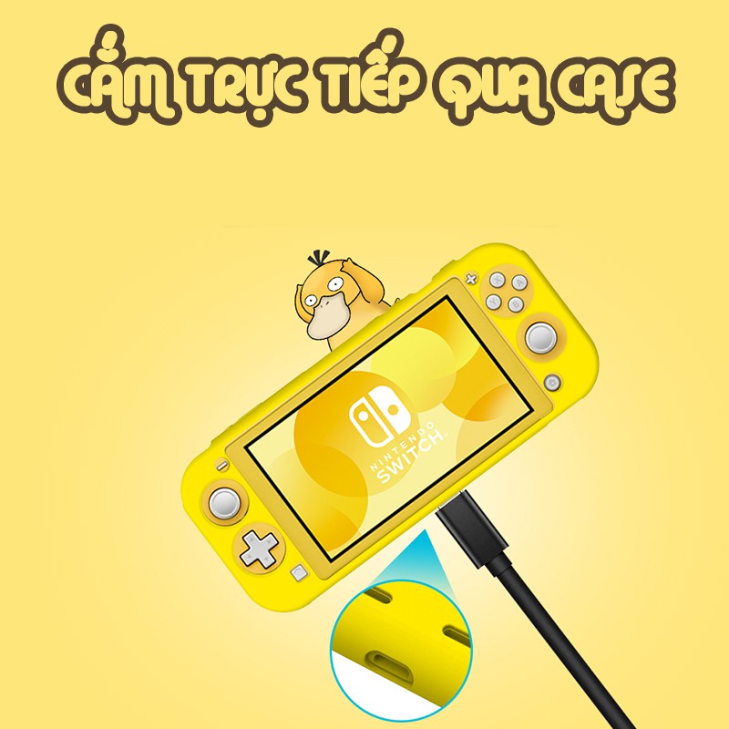 Ốp nhựa cứng trong suốt cho Nintendo Switch Lite, Case trong suốt cho Switch Lite