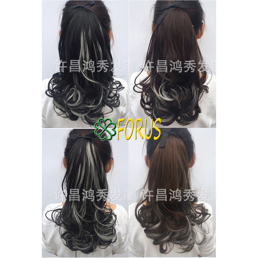 Tóc cột line Xám khói Sỉ 40k