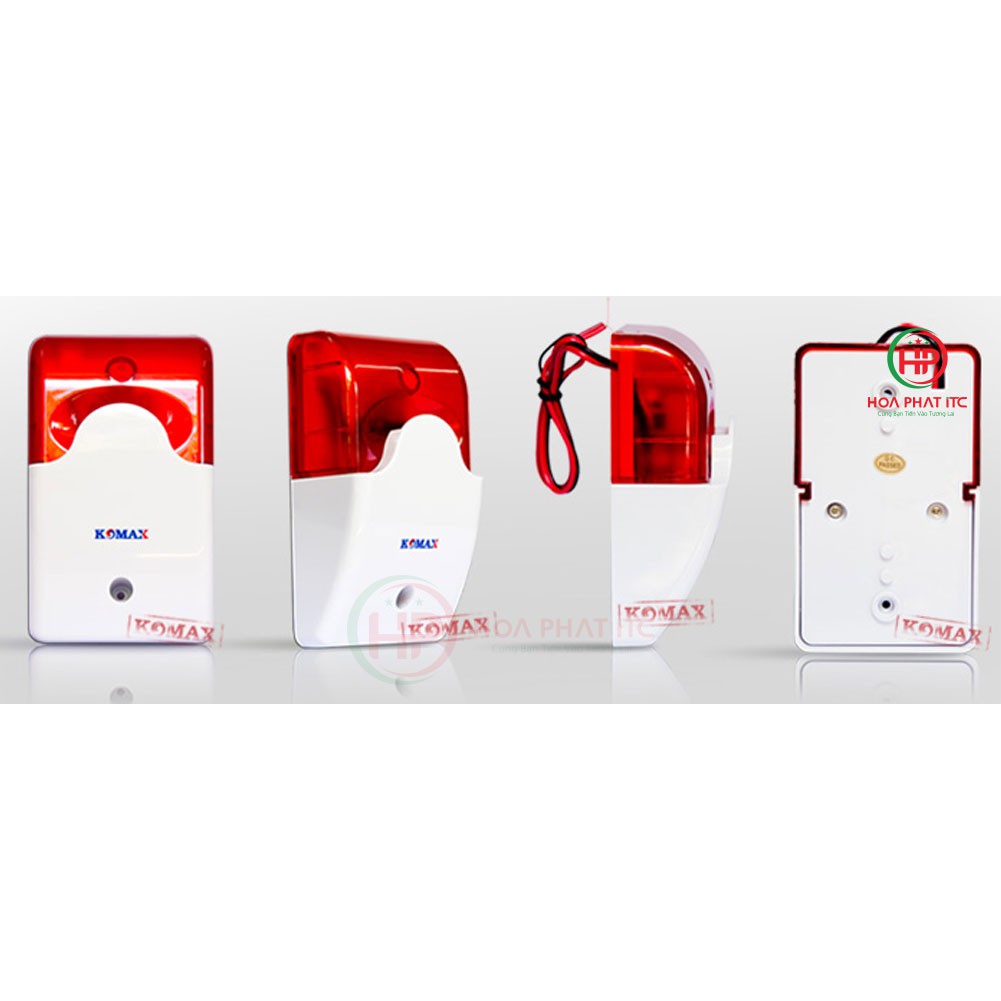 Còi hú kèm đèn chớp 220V Komax KM-A09