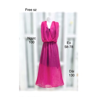 Đầm maxi voan Free size