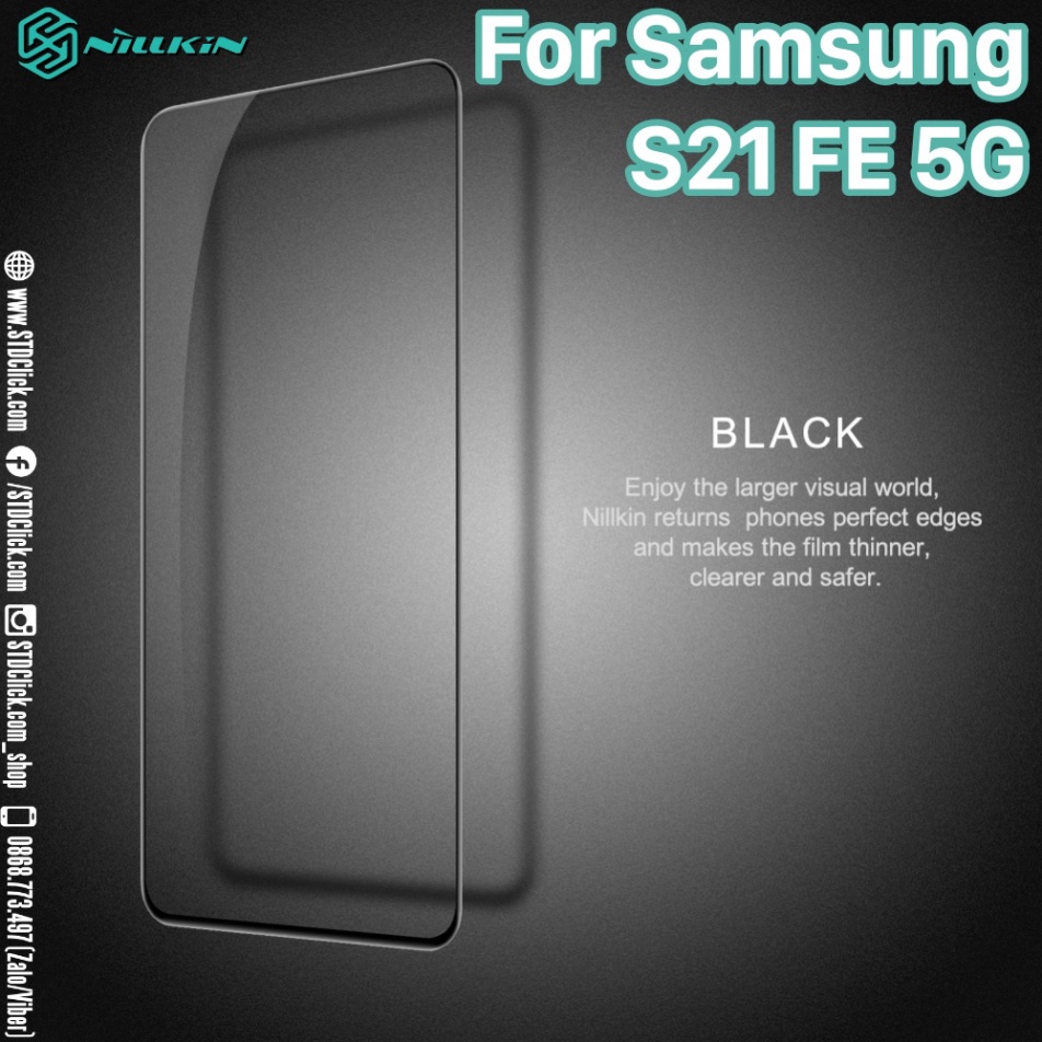KÍNH CƯỜNG LỰC SAMSUNG GALAXY S21 FE 5G NILLKIN CP+PRO 2.5D CHÍNH HÃNG - HÀNG CHUẨN