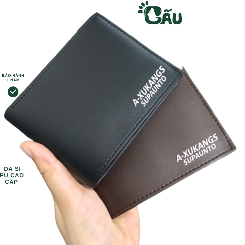 Ví nam Gấu 194 chất liệu da Si PU cao cấp nam mini sang chảnh - A-XUKANGS