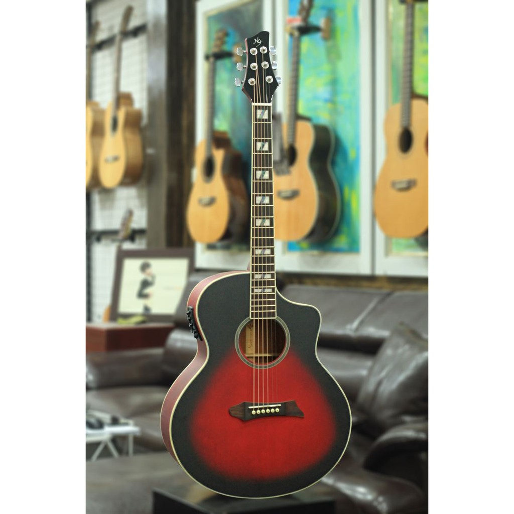 Đàn Guitar Acoustic NG Star RED EQ