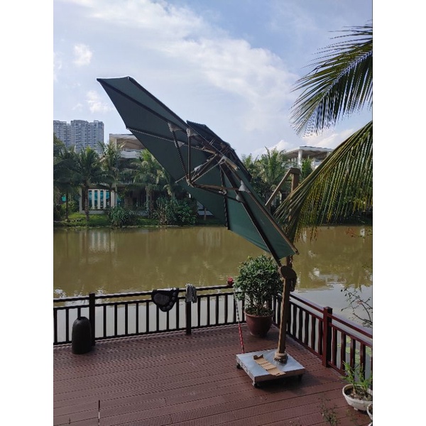 Ô lệch tâm Tròn 3M Khung hợp kim nhôm Nghiêng Mái +Xoay 360 độ cao cấp- Sản phẩm nhập khẩu 100% Tiêu chuẩn Châu ÂU