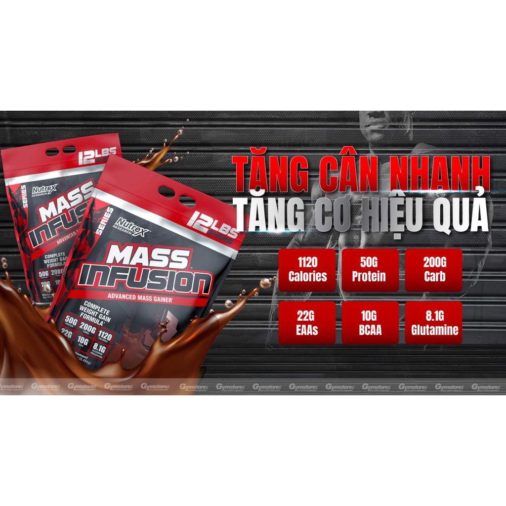 Sữa Tăng Cân Nutrex Mass Infusion 12lbs