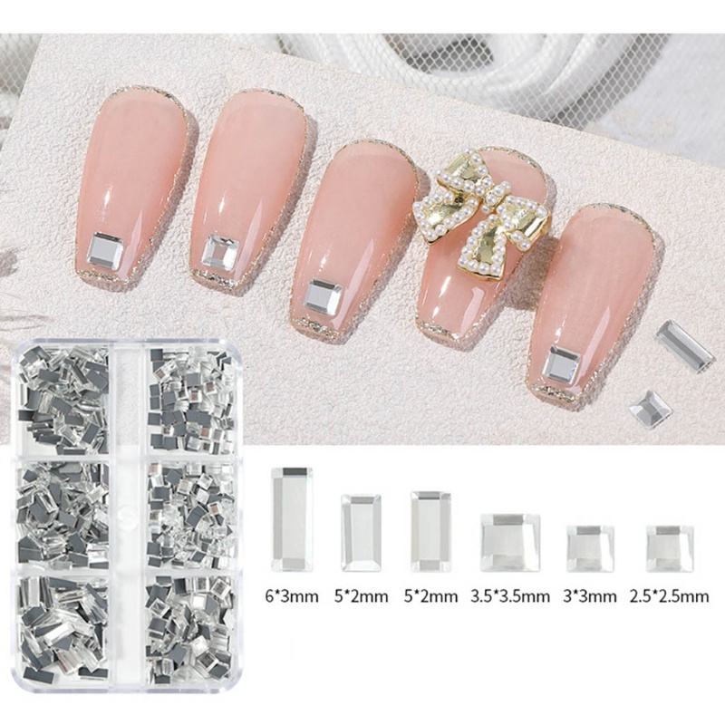 Đá Pha Lê Trong Suốt Nhiều Hình Dạng Dùng Trang Trí Móng Tay Nghệ Thuật DIY