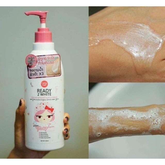 Sữa tắm kích trắng CATHY DOLL Ready 2 White One Day Whitener Body Cleanser