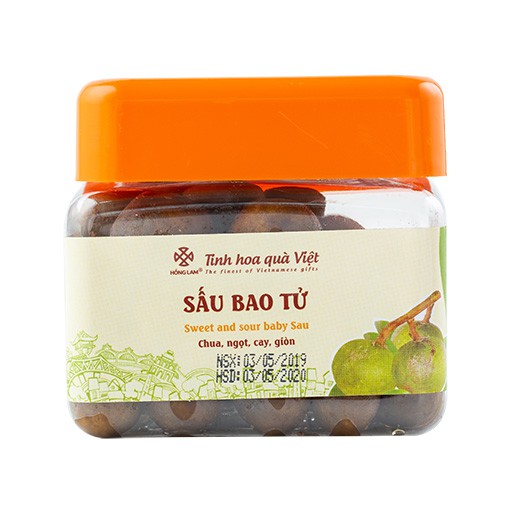 Ô Mai (Xí Muội) Sấu Bao Tử Hồng Lam Vị Chua Cay Giòn Hộp, gói (100g, 200g, 300g, 500g)