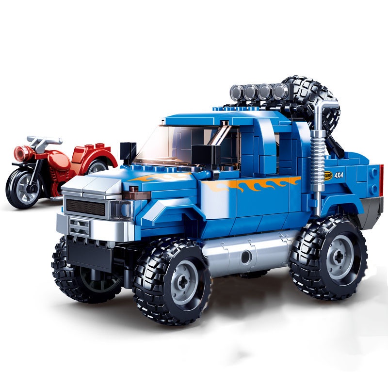 Bộ 363 Miếng Lắp Ráp Mô Hình Xe Tải, Xe Jeep Cho Bé