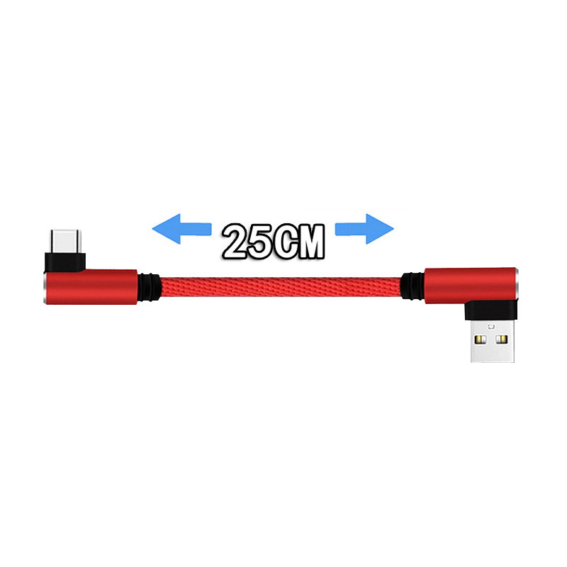 Dây Cáp Sạc FONKEN Cổng Micro USB Góc 90 Độ Loại Ngắn 25cm Cho Điện Thoại Xiaomi Samsung Android