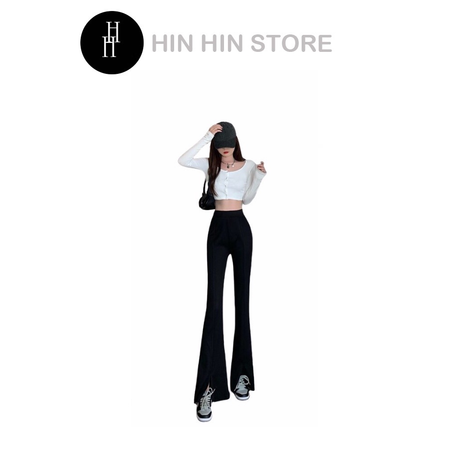Quần thun gân ống loe HQD43 Hỉn Hỉn Store