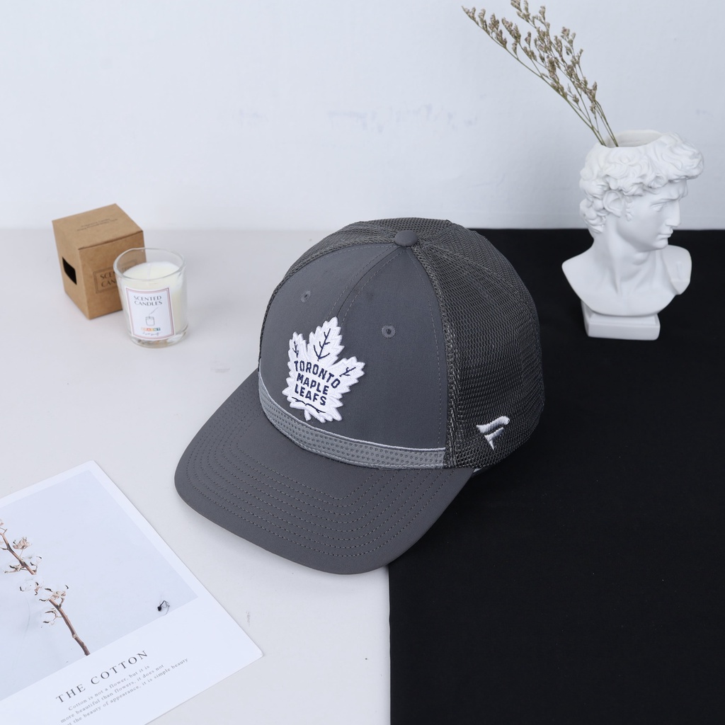 Mũ nón Snapback lưới form tròn Toronto Maple Leafs năng động cá tính màu xám VNXK