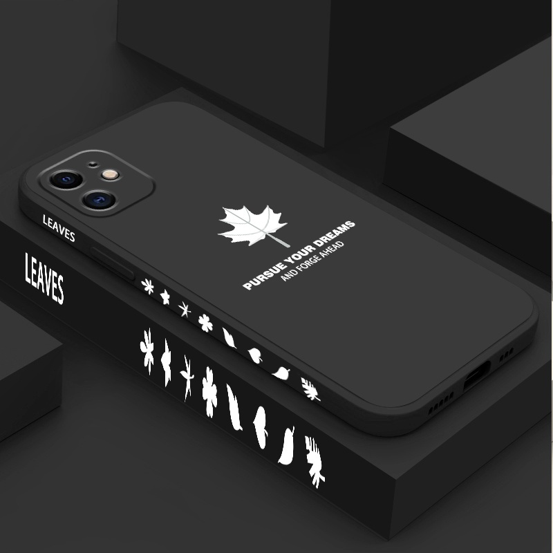 Ốp Điện Thoại Tpu Mềm In Hình Lá Phong Bảo Vệ Toàn Diện Cho Iphone 11 12 Pro X Xr Xs Max 7 8 6 6s Plus Dễ Thương