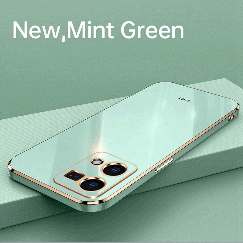 Ốp Điện Thoại Viền Thẳng Mạ Màu Lấp Lánh Cho OPPO Reno 7 8 T Reno8 Reno7 4G F21 Pro