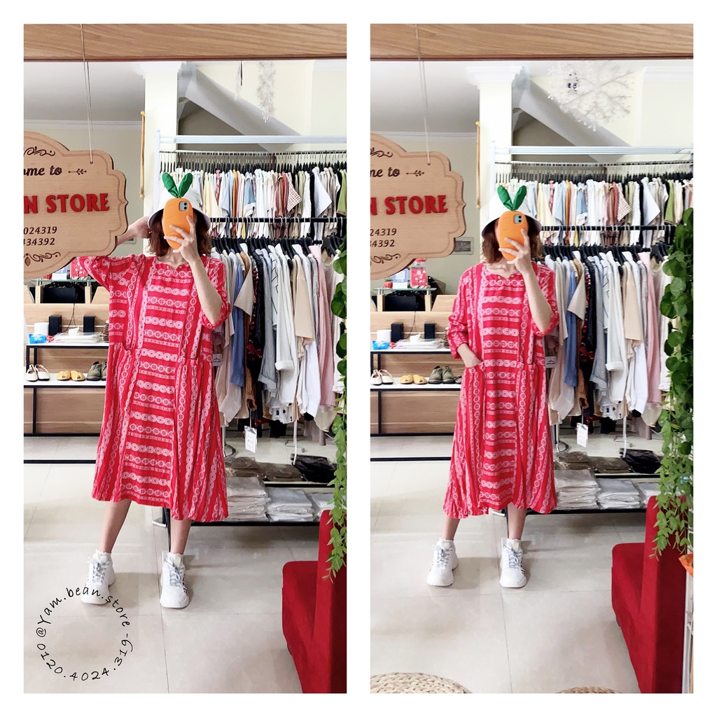 VÁY MORI CÓ TÚI DÁNG SUÔNG RỘNG