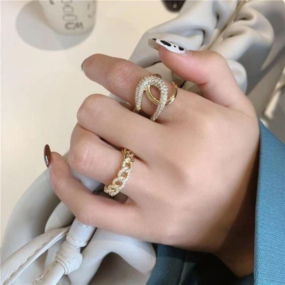 Nhẫn Xoắn Kiểu Cách SOMEDAYZL|Bông Tai Đính Đá Phong Cách Hàn Quốc Sang Trọng