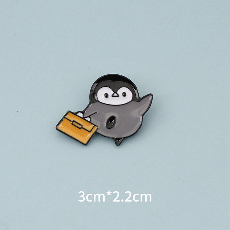 Huy Hiệu Cài Áo Kim Loại Hình Chim Cánh Cụt