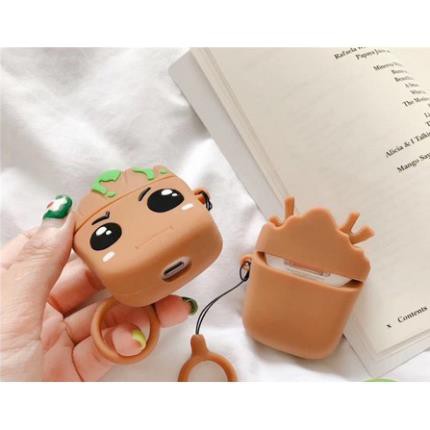 ☘️Tặng kèm móc treo☘️Case Airpod 1 2- Vỏ bao bọc Baby Groot Cover đựng tai nghe không dây Airpods Avengers