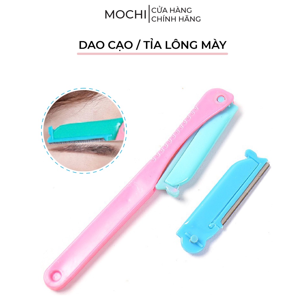 Dao Tỉa Cạo Lông Mày l Chân Mày Sắc Bén l Không Gỉ l Gấp Gọn + Tặng Thêm 1 Lưỡi Dao MOCHI SHOP