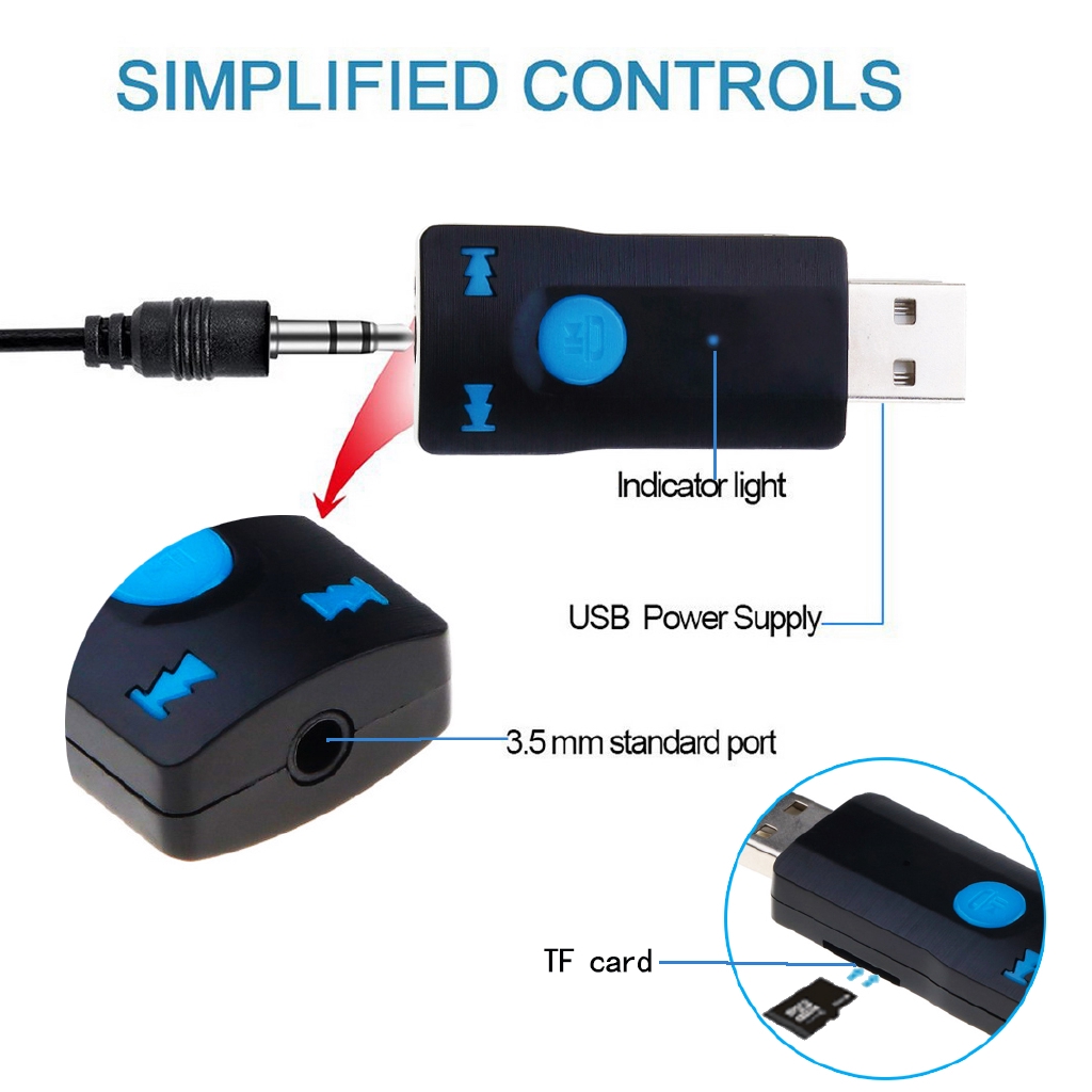 Bộ thiết bị truyền nhận tín hiệu âm thanh Bluetooth 4.1 cho xe hơi