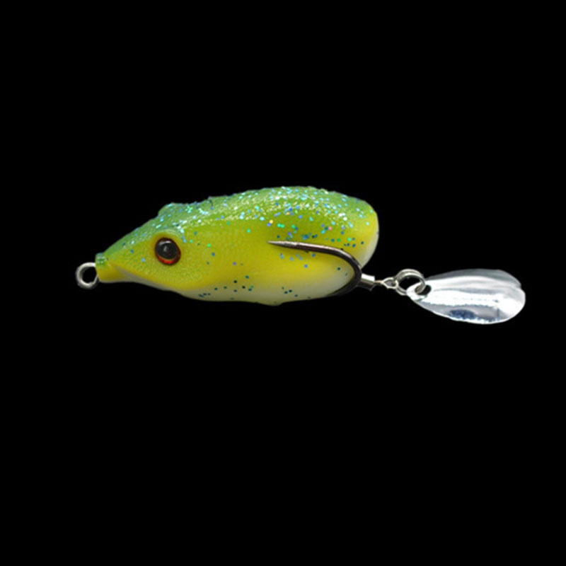 5 màu 6cm / 13g sấm sét nhân tạo có vảy silica gel mồi mềm với móc thép carbon cao sắc bén bơi mồi sinh học trên mặt nước