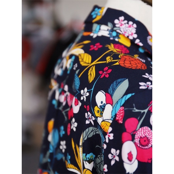 Áo váy bé gái BoBLi 4-10 tuổi  Áo vải hoa phong cách xuất dư 0922