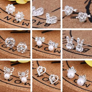 20 Đôi Bông Tai Kim Cương Không Gây Dị Ứng Phong Cách Hàn Quốc