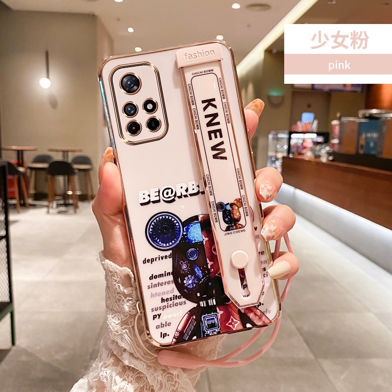 Ốp Lưng Có Dây Đeo Cổ Tay Cho Xiaomi Redmi 9 9A Note 7 8 9 10 11 Pro POCO F3