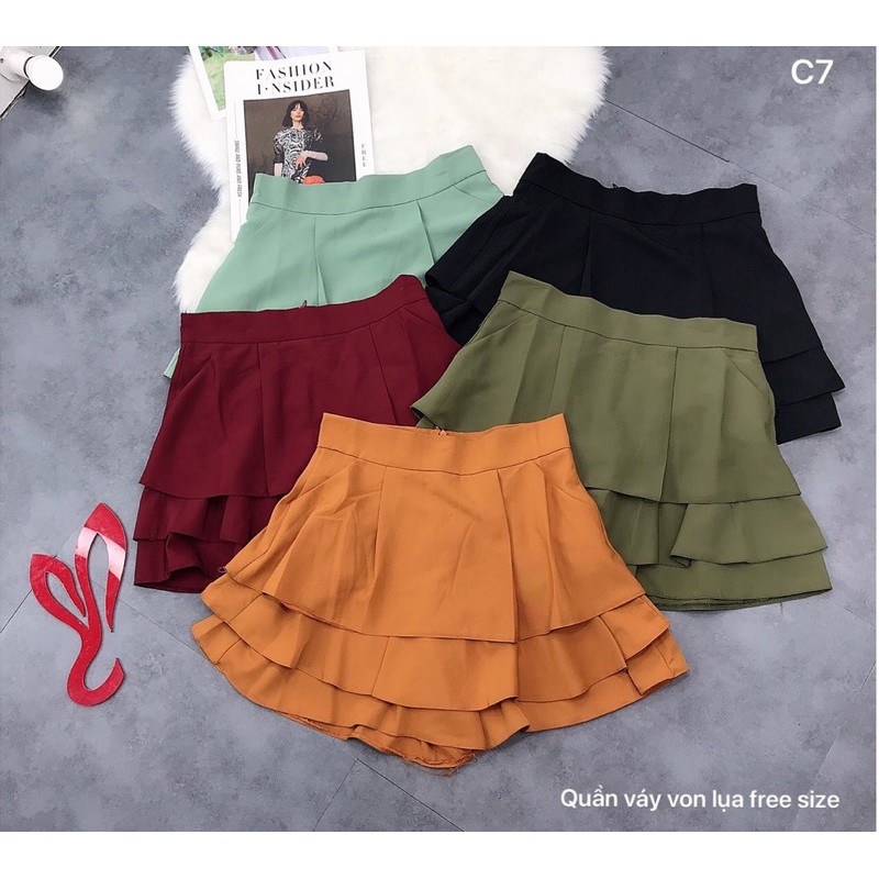 🌹Quần giả váy tầng von bảng màu mới | BigBuy360 - bigbuy360.vn