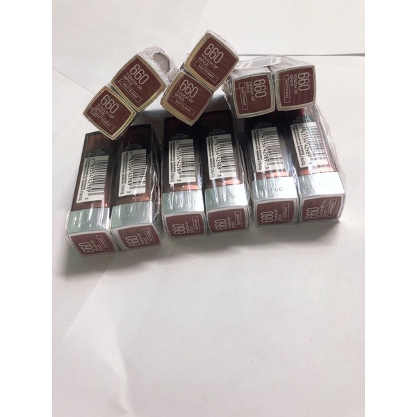 Son lỳ có dưỡng Maybelline Color Sensational Matte Lipstick 660 Touch of Spice màu hồng nâu