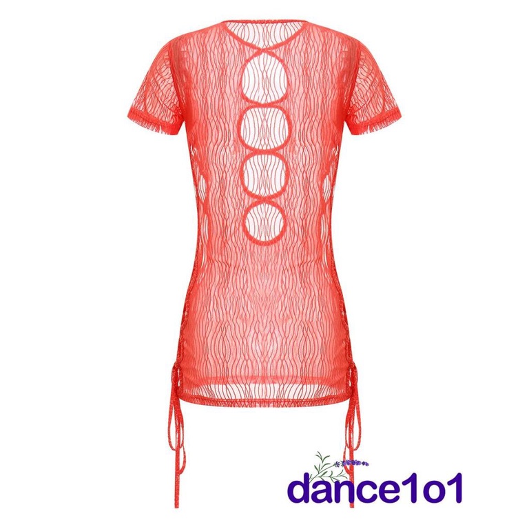 ✭Anh Quốc♣Đầm Tay Ngắn Màu Trơn Xuyên Thấu Thời Trang Mùa Hè Dành Cho Nữ