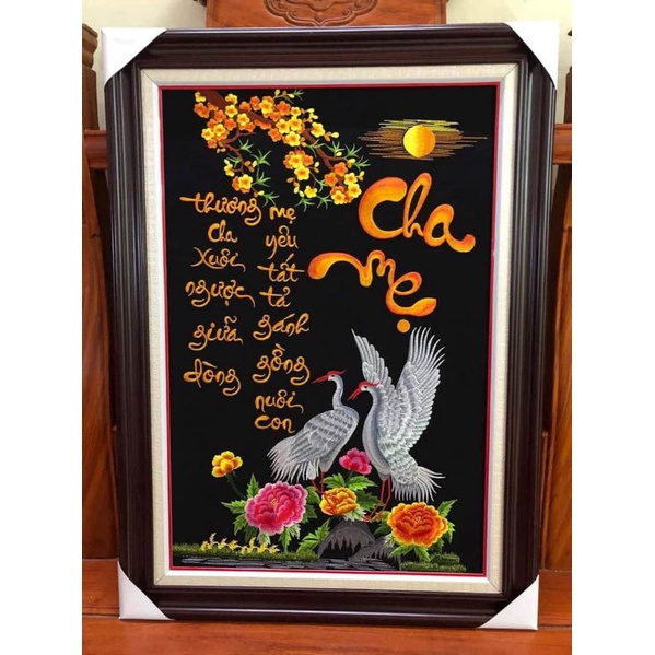 Tranh cha mẹ thêu