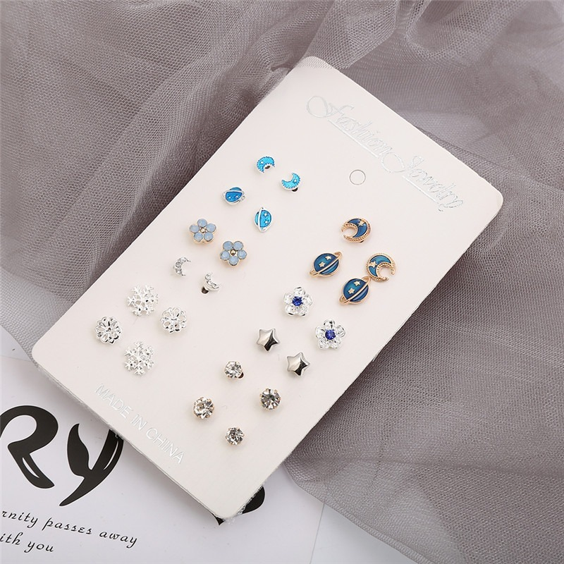 Set 12 đôi bông tai thời trang cho nữ