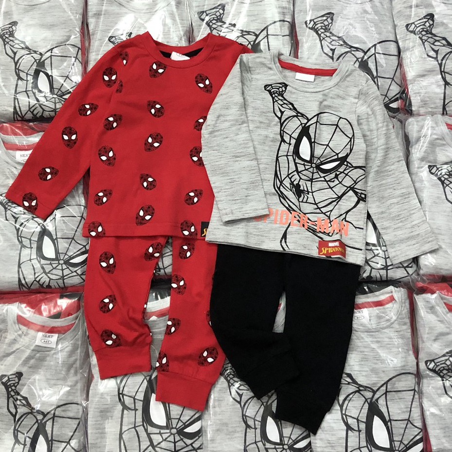 Bộ dài tay cho bé trai - Set 2 bộ dài tay Spiderman Next chất cotton cho bé trai size 2-7t