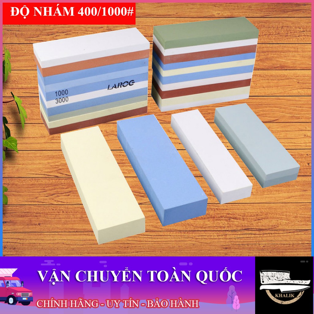 Đá mài dao hai mặt cao cấp KHALIK - Độ nhám 400/1000