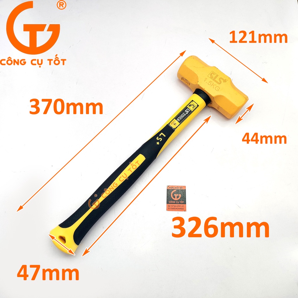 Búa lục giác cán nhựa LS+ (1kg-1,5kg 2kg)