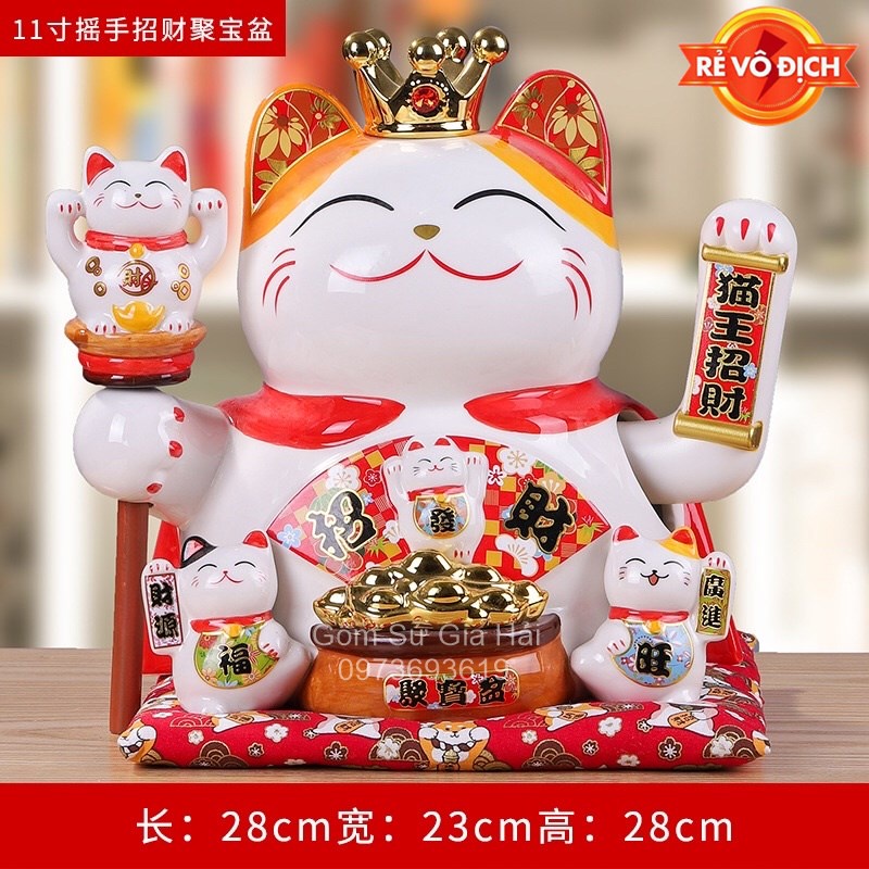 ♥️ĐỔI TRẢ MIỄN PHÍ NẾU BỂ VỠ♥️ Mèo thần tài, mèo may mắn maneki Neko vẫy tay đủ size