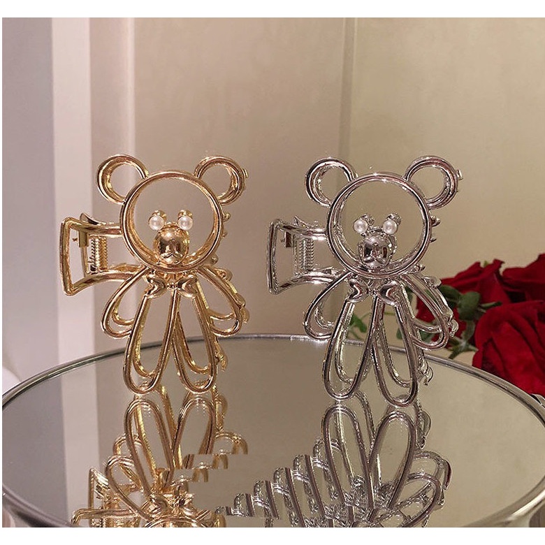 Kẹp Tóc Inox Hình Gấu 11CM