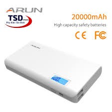 [Mã ELFLASH5 giảm 20K đơn 50K] Pin dự phòng Chính hãng ARUN 10.400mah - Bảo hành 12 tháng