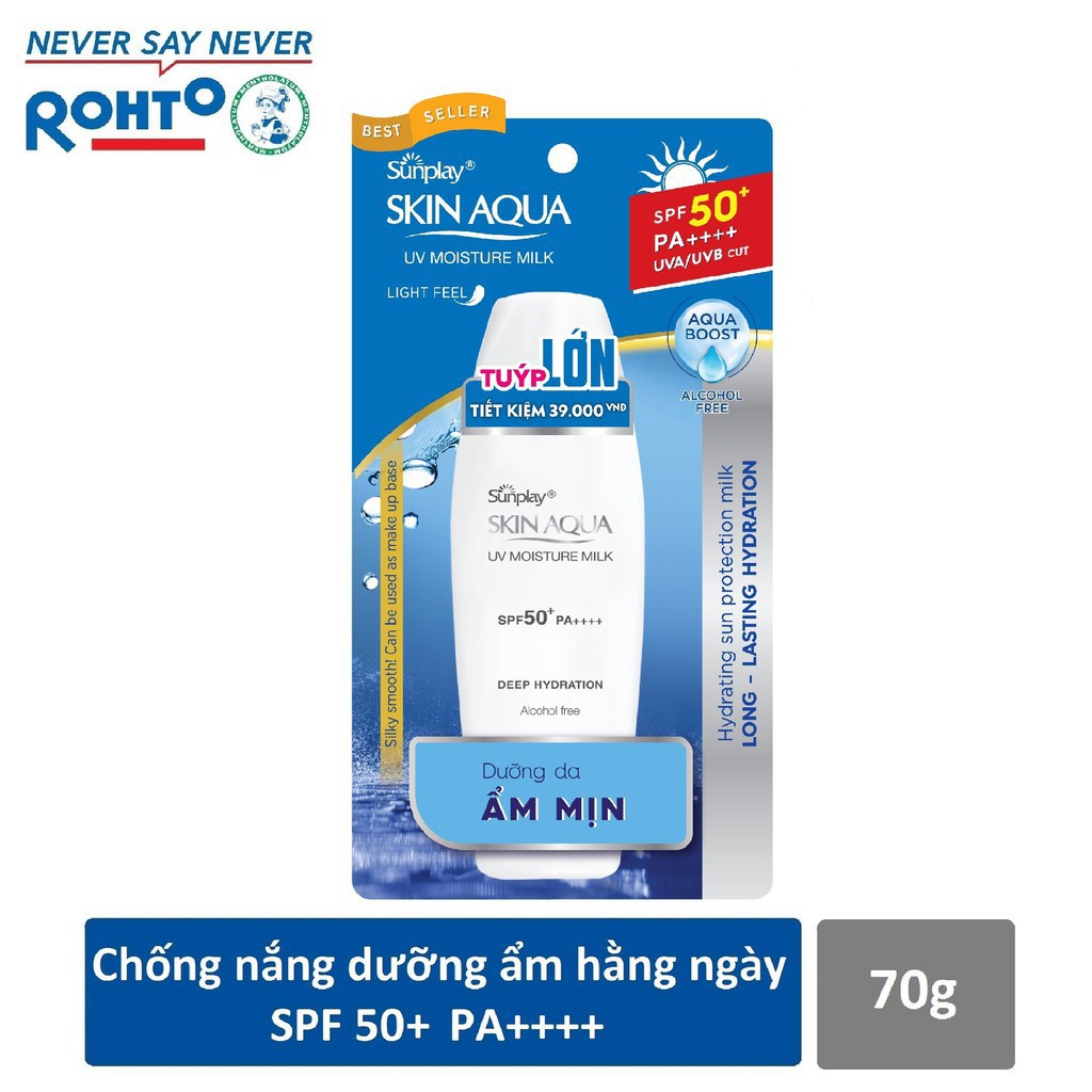 [Mã FMCGMALL -8% đơn 250k] Sữa chống nắng hằng ngày dưỡng da Sunplay Skin Aqua UV Moisture SPF50